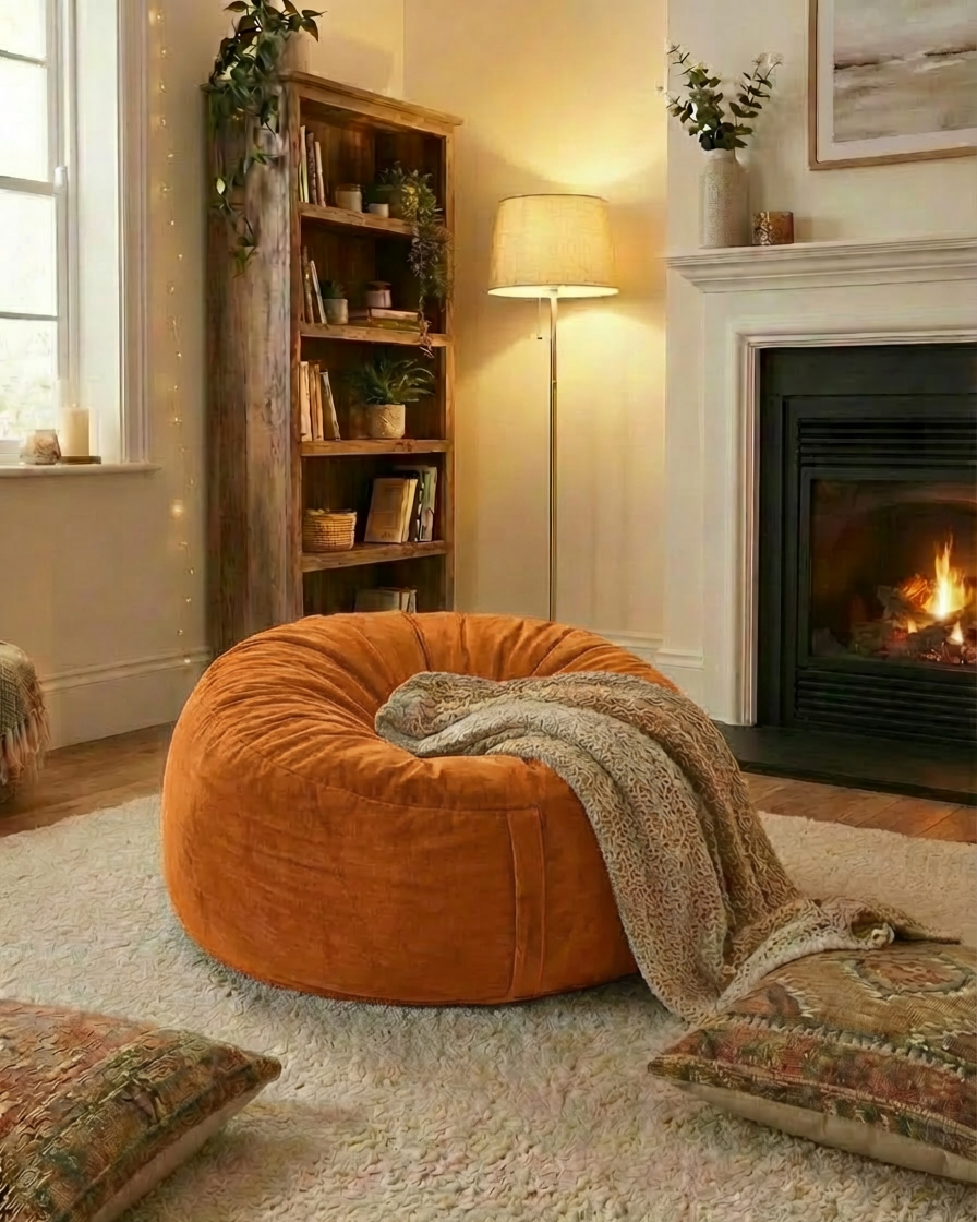 Round Beanbag Filled