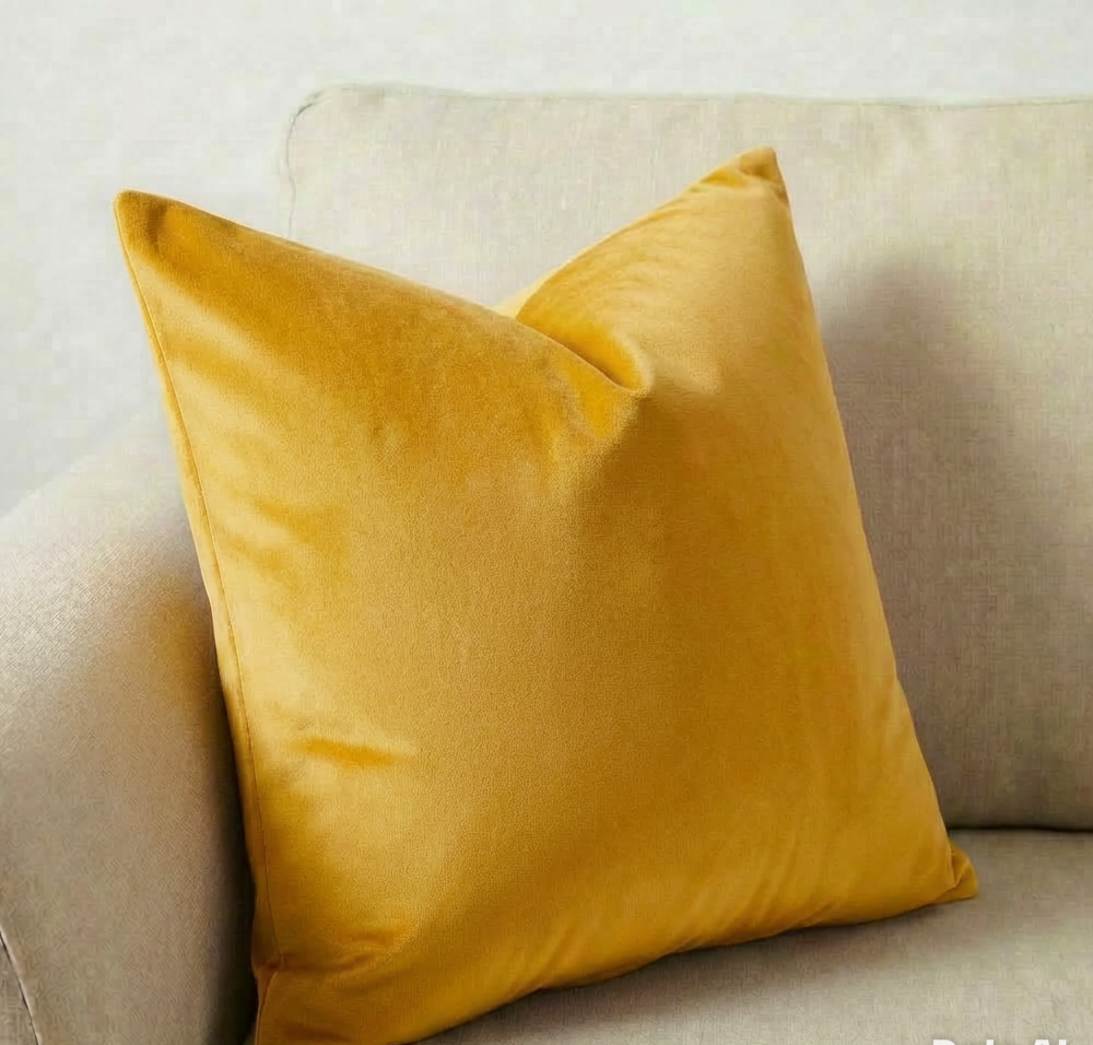 Cotton Velvet Throwpillow Filled ( PACK OF 3 )