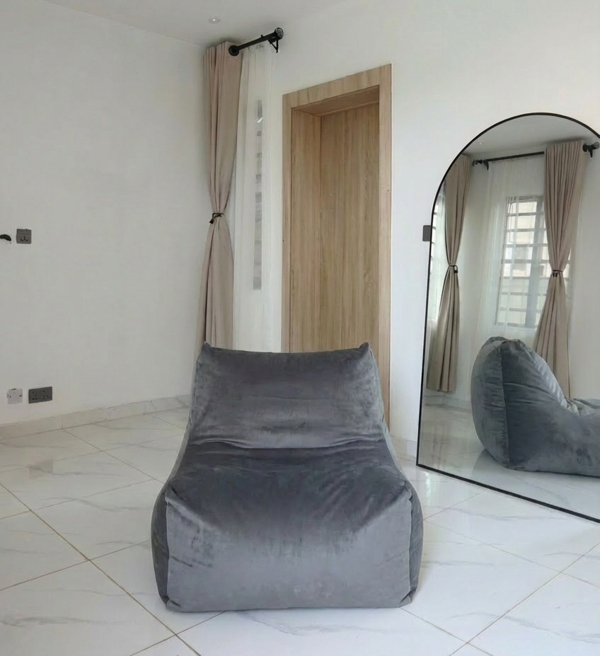 L Chair Beanbag Filled