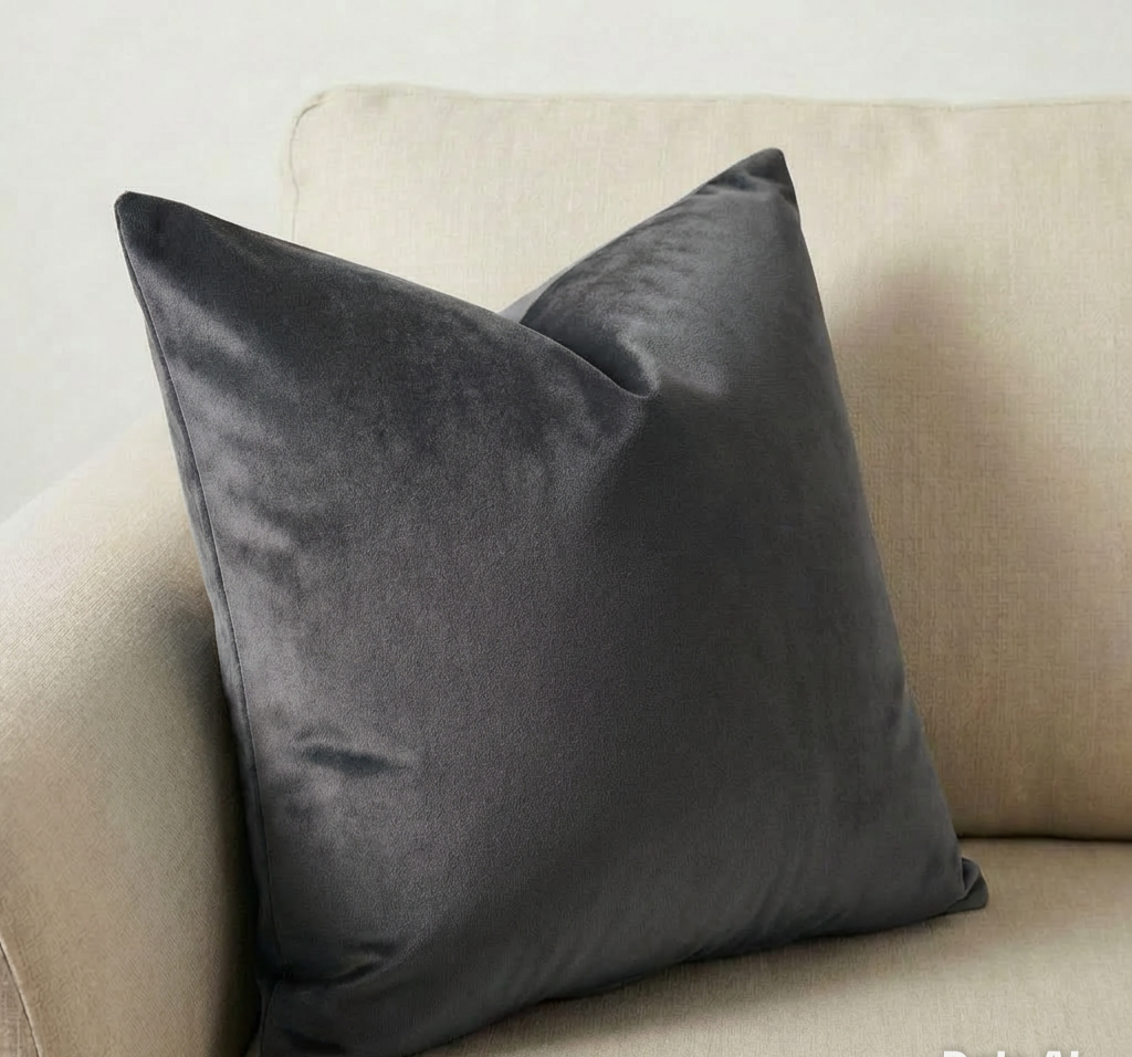 Cotton Velvet Throwpillow Filled ( PACK OF 3 )