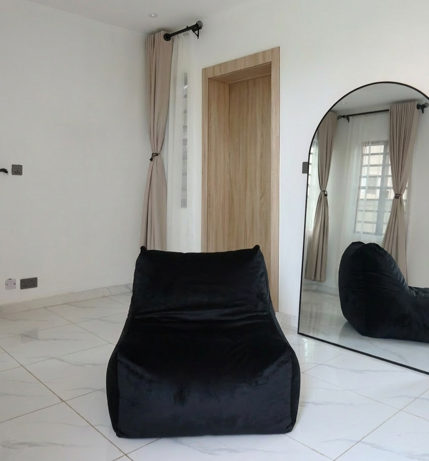 L Chair Beanbag Filled