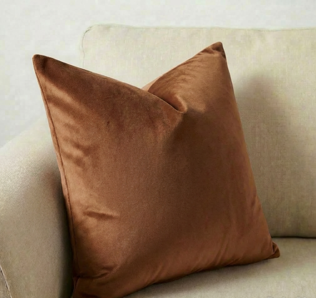 Cotton Velvet Throwpillow Filled.  PACK OF 3