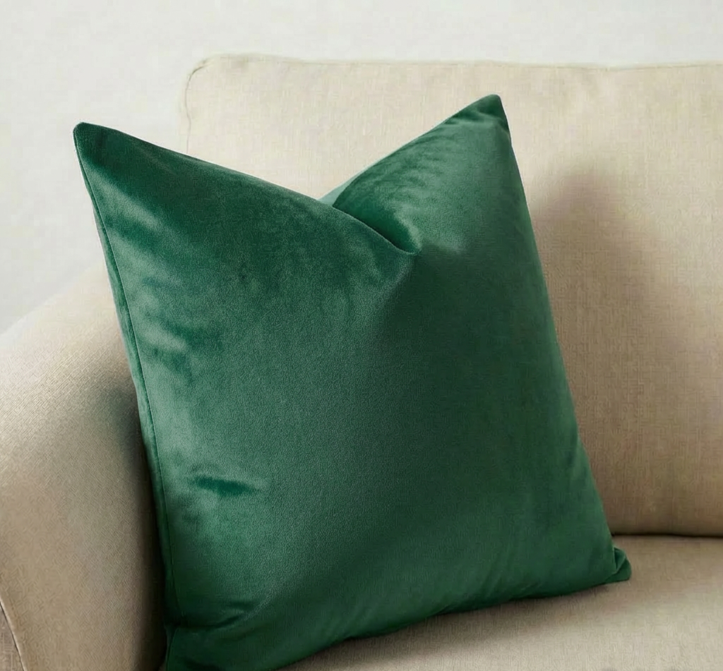 Cotton Velvet Throwpillow Filled ( PACK OF 3 )