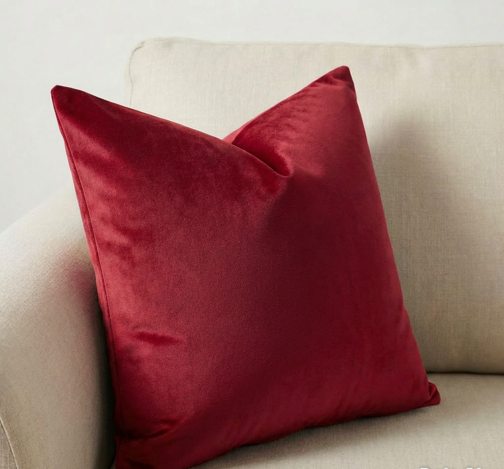 Cotton Velvet Throwpillow Filled ( PACK OF 3)